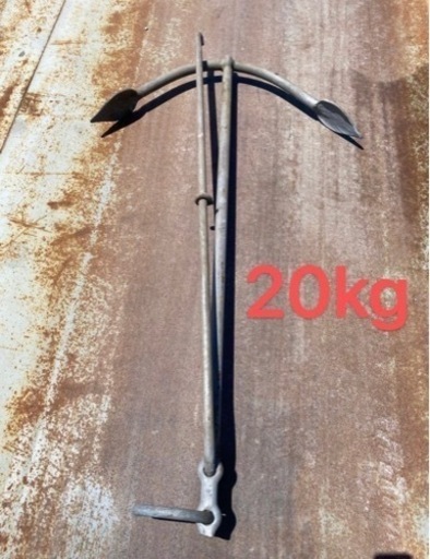 保管品　未使用2本セット亜鉛ドブ漬け 錨　イカリ　いかり　アンカー　ストック型アンカー　メッキ　20kg 長持ち　錆びにくい