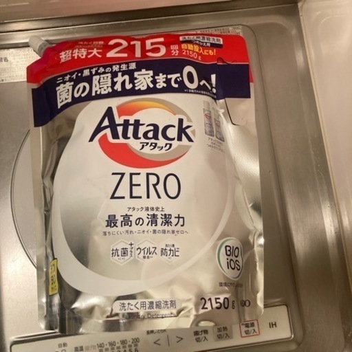 [済み]**未開封*未使用**デカラクサイズ アタックZERO 洗濯洗剤 詰め替え 2150ｇ