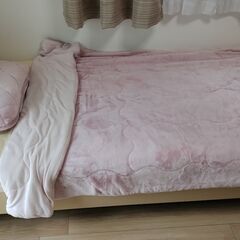 <値下げしました> ピンク シングル 寝具 ３点セット： リバー...