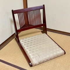 【お取引き中】カリモク家具 ヴィンテージ  座椅子 カバー付き