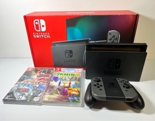 Switchバッテリー強化版＋ピクミン4、逃走中、戦闘中ダブルパックのセット