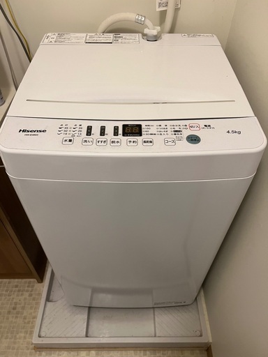 2021年製4.5kg 洗濯機 HW-E4503 Hisense ハイセンス