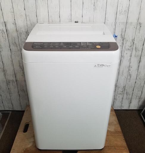 【美品】Panasonic 6キロ洗濯機NA-F60PB12 [全自動洗濯機 6k バスポンプ内蔵 ブラウン] 2019年製品