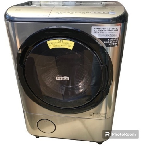 ★ビッグドラム　ドラム式洗濯機12kg 2019年型　風アイロン　BD-NX120CR