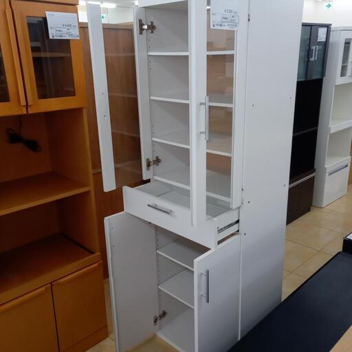☆ジモティ割あり☆ 食器棚 H179.5×D39×W59 クリーニング済み OJ1773