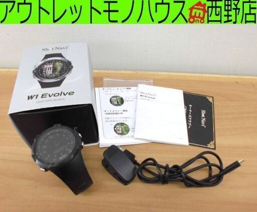 ショットナビ ShotNavi W1 Evolve BKxBK ブラックxブラック 腕時計型 GPS距離計測器 札幌 西野店