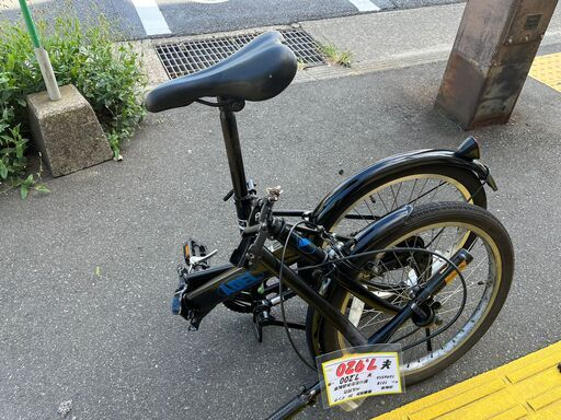 【リサイクルショップどりーむ鹿大前店】No.1018　自転車　折りたたみ自転車　黒色　状態良好　ベル付き