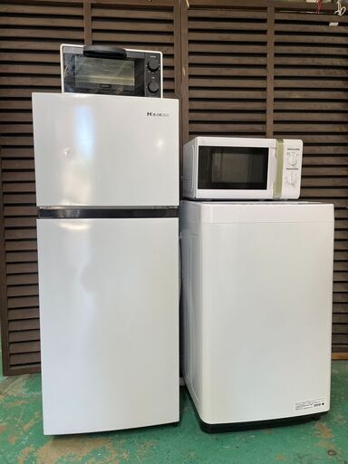 A3646　冷蔵庫・洗濯機・電子レンジ・トースター  生活家電4点セット 一人暮らしセット