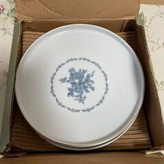 洋皿5枚組（19cm×126cm）未使用　ブルー系花柄