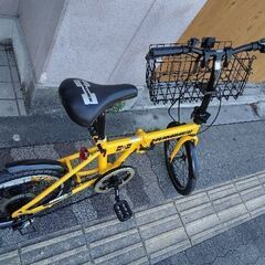 HUMMER[ハマー]18吋 折り畳み自転車 外装6段/イエローＸブラック