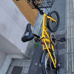 HUMMER[ハマー]18吋 折り畳み自転車 外装6段/イエローＸブラック