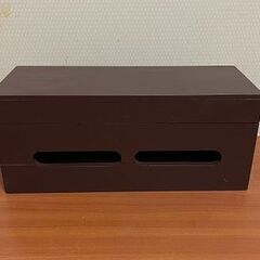 木製　ケーブルボックス　タップコード収納ボックス　美品