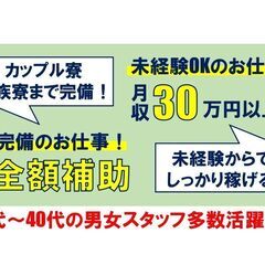   仕分け・組付け　寮完備 