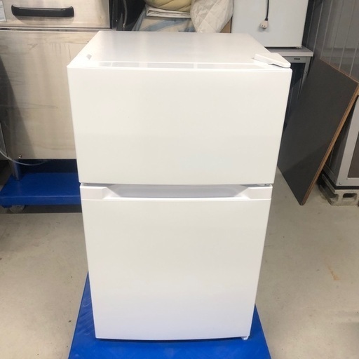 【美品】2021年製 オーヤマ ノンフロン冷凍冷蔵庫「PRC-B092D-W」87L
