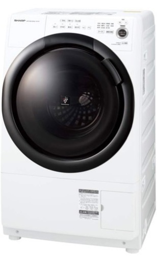 ドラム式洗濯機　シャープ ドラム式 洗濯乾燥機 ES-S7F-WL
