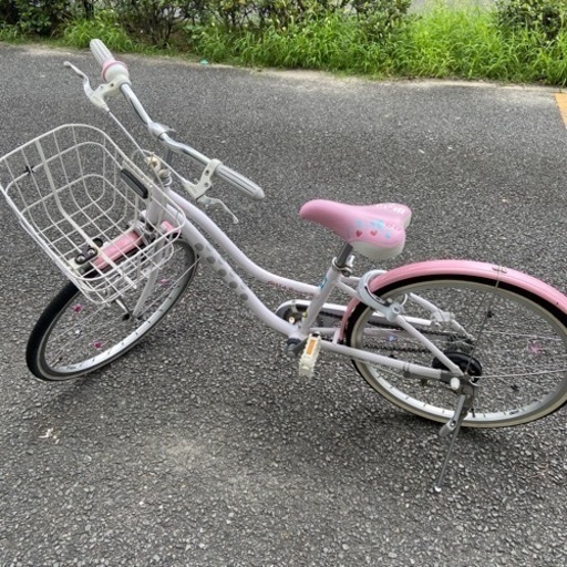 自転車 訳あり新車 軽快車 24インチ ピンク オートライト付き