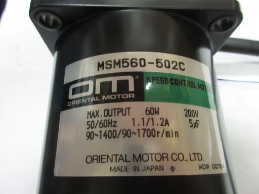 Oriental motor MSM560-502C ACスピードコントロールモーター