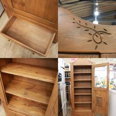 【かながわpay可】317)アンファン enfant ブックキャビネット 飾り棚 パイン材 木製 カントリー家具 アンティーク