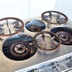 【ヤ取12/14終了】≪yt797ジ≫ マルゼン スタンダードタイプ ガステーブル MGT-096DS 都市ガス用 幅90cm/3口コンロ 動作未確認/現状品 50722-06