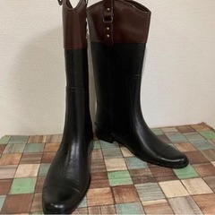 【未使用】 ジョッキーブーツ風 レインブーツ　長靴　 サイズS〜M