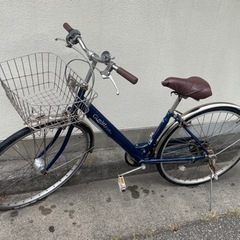 自転車　かご、鍵、オートライト付き