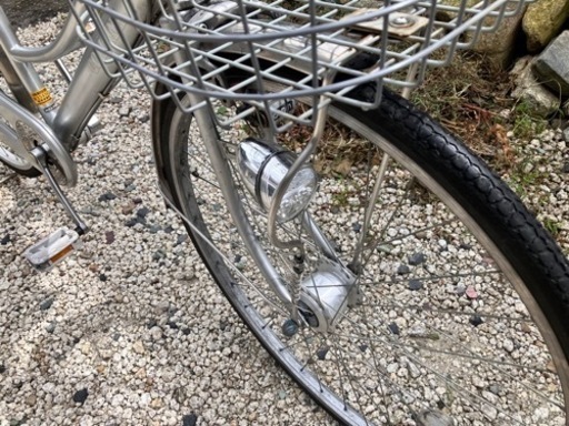 489、ママチャリ27インチシルバー