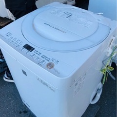 福岡市内配送設置無料　保証付き　SHARP 全自動洗濯機 ES-...