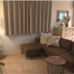 オットマン付き　L字ソファー　