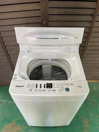 A3520　ハイセンス　洗濯機　4.5Kg　 2017年製　HW-G45E4KW