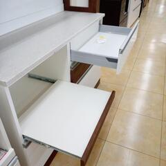 ★ジモティ割あり★ 値下げしました！ 堀田木工所 レンジボード ホワイト＆木目 H200×D49×W140.5 クリーニング済み OJ1813