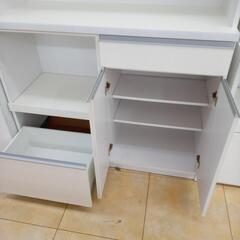 ☆ジモティ割あり☆ レンジボード ホワイト H190×D45×W116.5 
