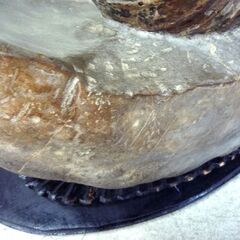 アンモナイト 化石 大型 重量 45kg 台座付き 詳細不明 オブジェ