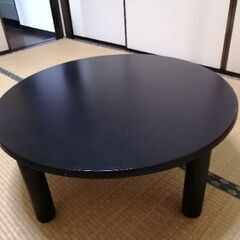 円形ローテーブル黒(直径約75㎝)