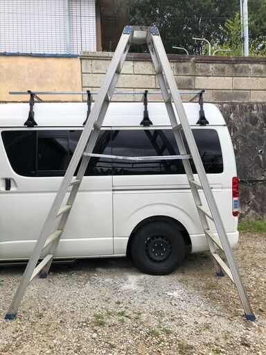 ☆彡①業務用!!!とても丈夫なアルミ製脚立!!!高さ270ｃｍ!!!大工・植木・洗車・日曜大工・などなど・・・