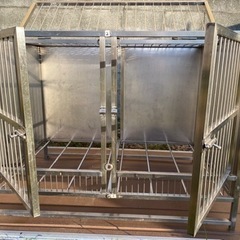 ステンレス製ドッグケージ96cmX72cmX63cm中古ケージ埼玉県