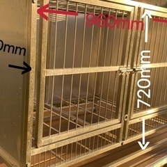 ステンレス製ドッグケージ96cmX72cmX63cm中古ケージ埼玉県