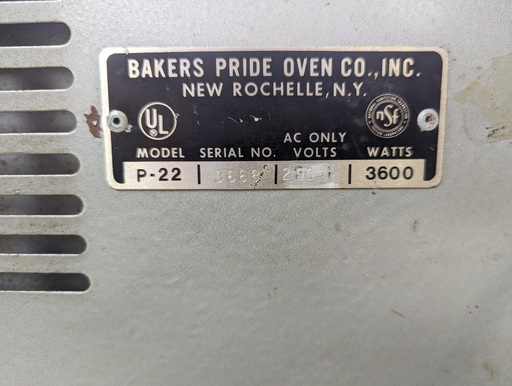 業務用　単相２００v BAKERS PRIDE ピザオーブン 業務用 単相200v BAKERS PRIDE ピザオーブン