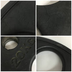 🔷🔶🔷UNY5/74 IVANKO イヴァンコ オリンピックラバー プレート 20㎏×2 計40㎏ 穴径50mm イージーグリップ ラバーウェイト セット⑤○🔷🔶🔷