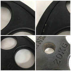 🔷🔶🔷UNY5/56 IVANKO イヴァンコ オリンピックラバー プレート 20㎏×2 計40㎏ 穴径50mm イージーグリップ ラバーウェイト セット④◆🔷🔶🔷