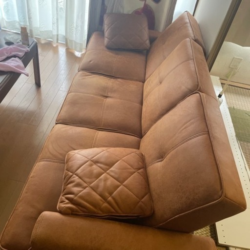 ソファーベッド　オットマン付き