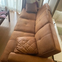 ソファーベッド　オットマン付き