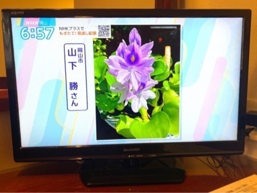 「高画質・低価格！中古テレビ【信頼のシャープ】24型地上・BS・110度CSデジタル液晶テレビ　外付けUSBハードディスク録画対応