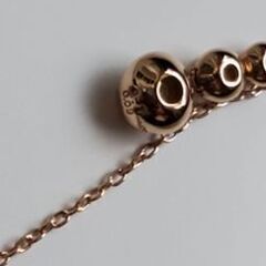 K18PGとダイヤモンド ネックレス チェーン全長約44.5cm