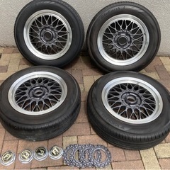 旧車…美品、山あり15インチタイヤホイール