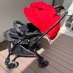 A形 ベビーカー ベビーカー用おもちゃ付き ピジョン ランフィRB0 赤