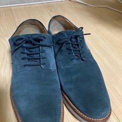 Clarks メンズシューズ　ヌバック　ネイビー