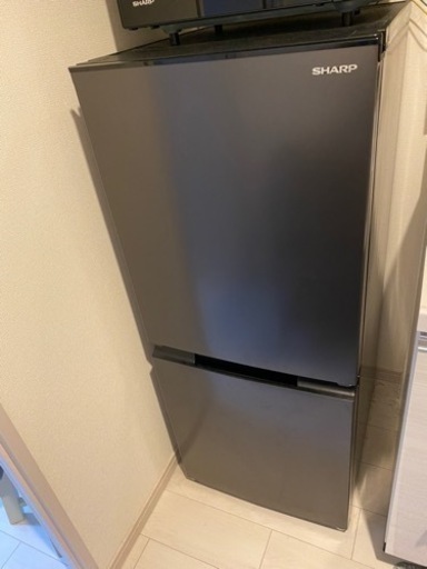 【受渡予定者決まりました】シャープ SHARP 冷蔵庫(幅49.5cm) SJ-D15H-H 152L つけかえどっちもドア 2ドア ブラック