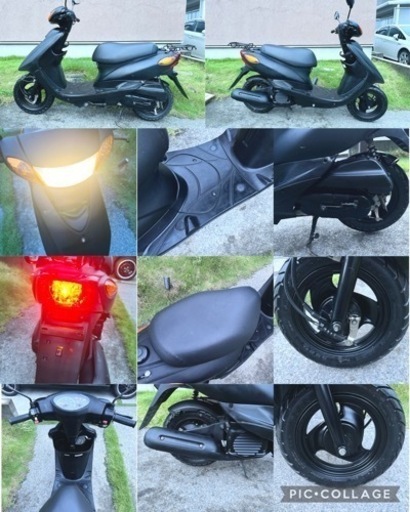 人気のマッドブラック ヤマハ ジョグ JOG SA55J 4サイクル FI車 タイヤ前後新品