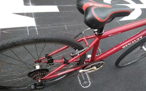 クロスバイク ルノーRENAULT 6段変速 700 レッド 配送無料