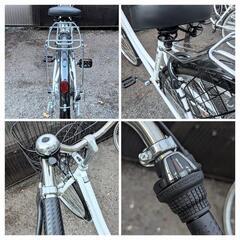 【ご成約済】カゴ付きママチャリ　白色　マイハンプス　通勤・通学